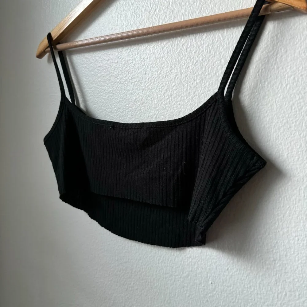 Micro Cropped Ribbed Tank - Large - Picture 3 of 5